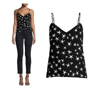 L’agence Jane Star Print Silk Camisole Tank Size S